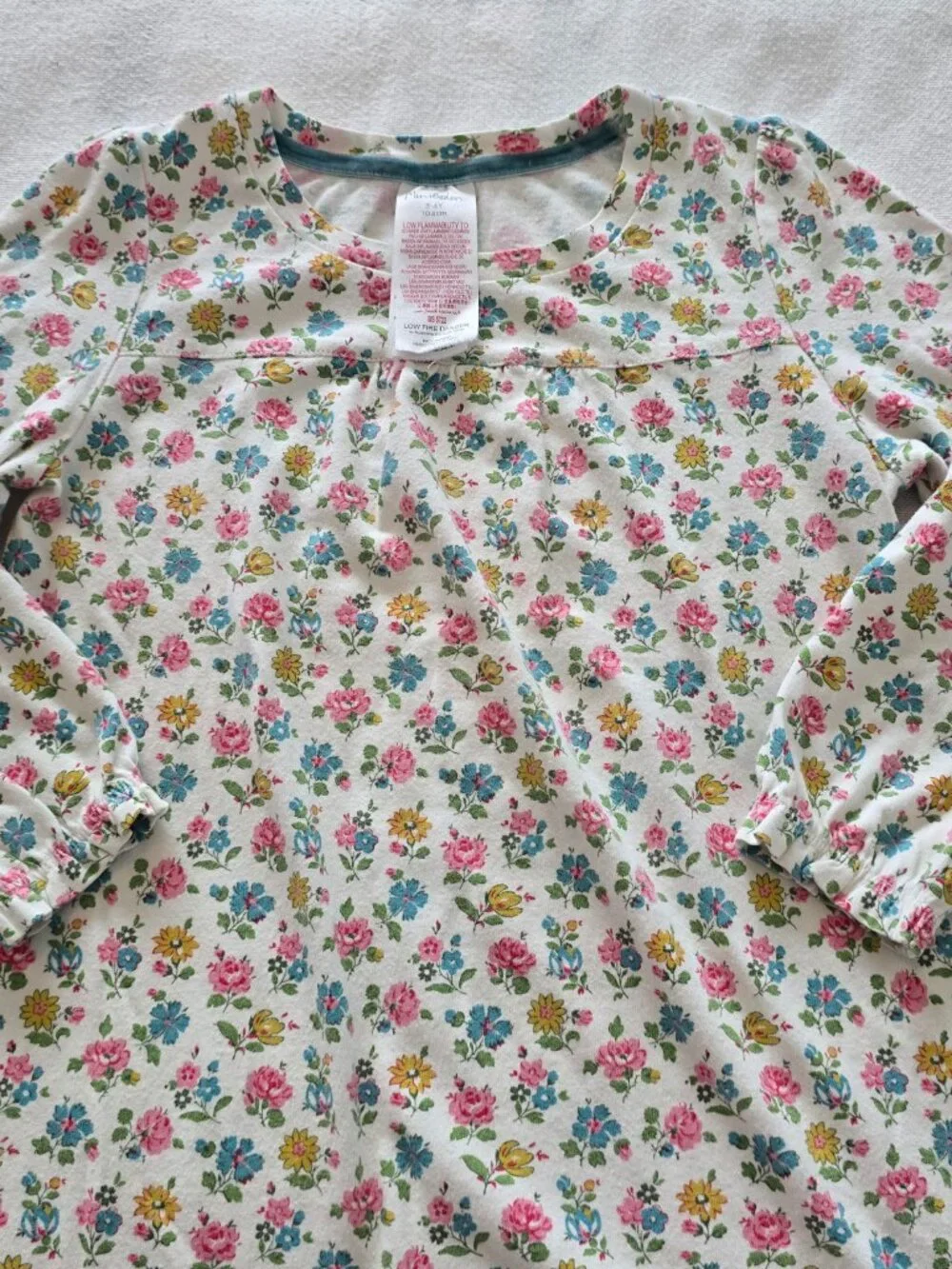 3-4Y Girls Mini Boden Long Sleeve Nightgown Bundle (Holiday and Floral)